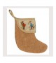 Christmas stocking with skiers border