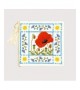 Porte-aiguilles champ de coquelicots. Kit broderie point de croix, point compté. Textile Heritage Collection