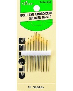 Gold Eye Embroidery Needles No. 3-9