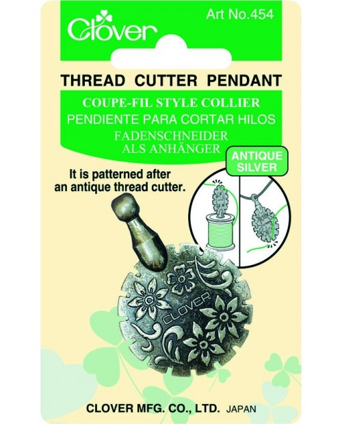 Thread Cutter Pendant (Antique Silver)