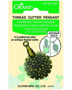 Thread Cutter Pendant (Antique Gold)