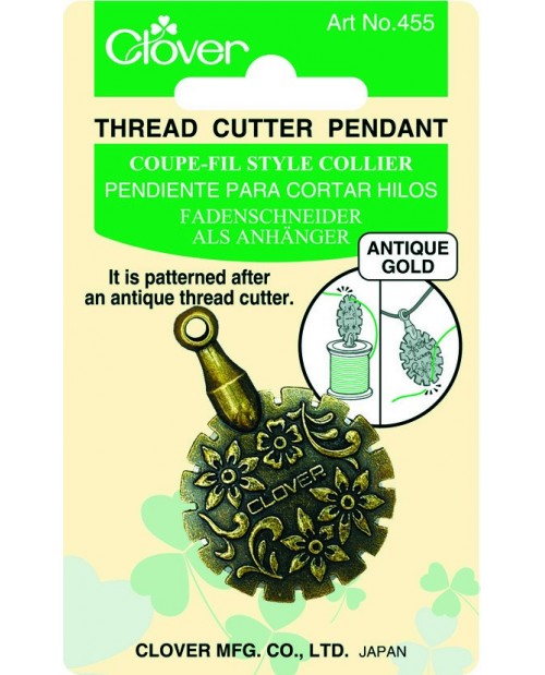 Thread Cutter Pendant (Antique Gold)