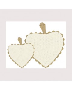 Unbleached linen aida heart