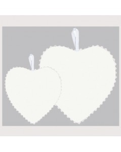White linen fabric heart