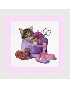 Sewing basket kitten
