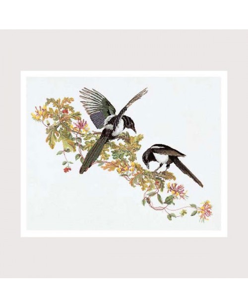 Two birds on a branch. Design by Thea Gouverneur.
