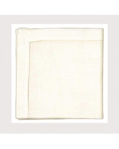 Hemed ivory linen tablecloth 90x90cm