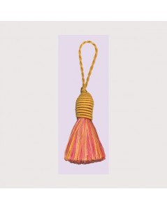 Ochre/pink bobble with an eyelet. Le Bonheur des Dames PB174