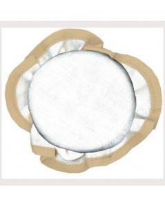 Capuchon de pot de confiture en Aïda de coton blanc avec bord vichy beige. PCA1