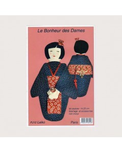 Sewing kit Leiko. Japanese doll. Le Bonheur des Dames. PJ12