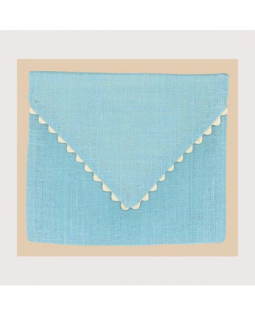 Blue linen pouch Blue linen pouch