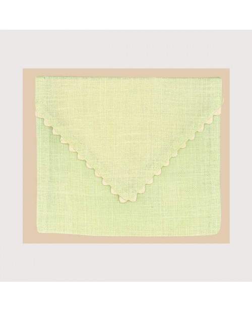 Soft green linen pouch