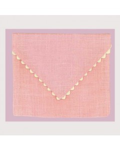 Pink linen pouch