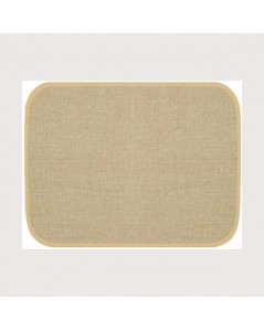 Placemat with beige border. Made of even-weave linen of natural colour. Ready to embroider. SETL1