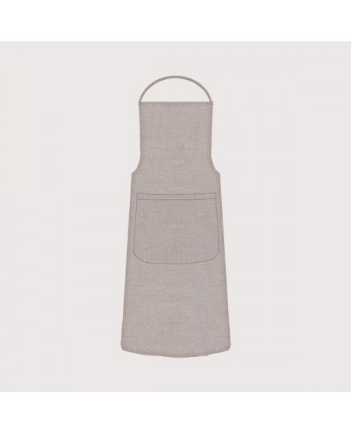 Natural linen apron with a pocket. Le Bonheur des Dames TABL6