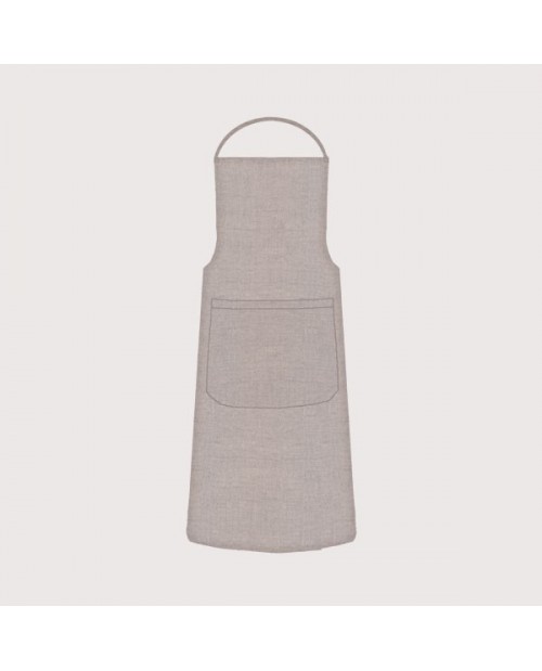 Natural linen apron with a pocket. Le Bonheur des Dames TABL6 Natural linen apron with a pocket. Le Bonheur des Dames TABL6