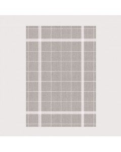 Linen tea towel with white stripes