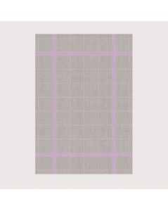 Linen tea towel with pink stripes
