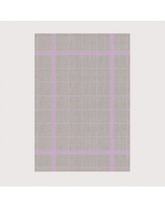 Linen tea towel with pink stripes