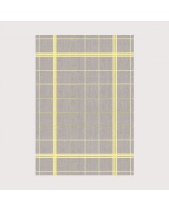 Linen tea towel with yellow stripes
