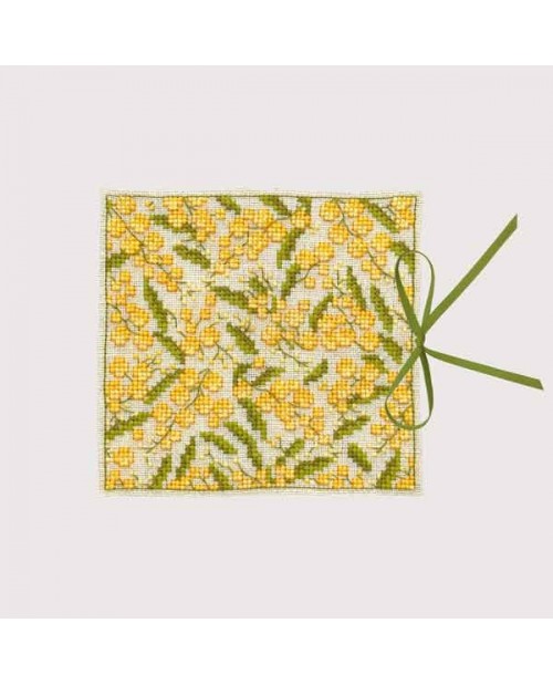 Needle case Mimosas. Counted cross stitch embroidery kit. Le Bonheur des Dames 3471