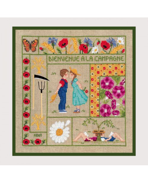 Welcome August embroidery kit. n° 2657; Le Bonheur des Dames