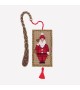 Bookmark Santa Claus to stitch by cross stitch, with metallic decorative element. Le Bonheur des Dames 4612