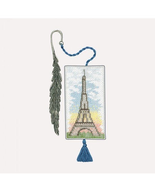 Broderie marque-page Tour Eiffel. Kit point de croix. Le Bonheur des Dames 4618