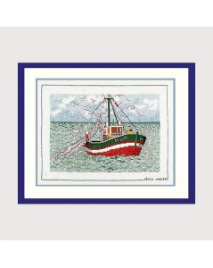 Embroidery kit. Counted cross stitch. A Boat. Le Bonheur des Dames
