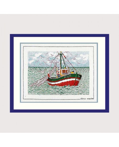 Embroidery kit. Counted cross stitch. A Boat. Le Bonheur des Dames