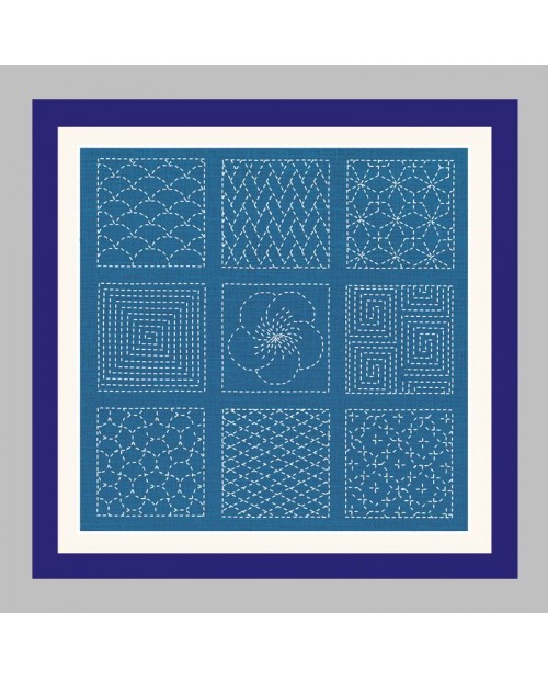 Traditional japanese motive to stitch by sashiko technique. Le Bonheur des Dames Traditional japanese motive to stitch by sashiko technique. Le Bonheur des Dames