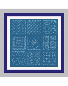 Traditional japanese motive to stitch by sashiko technique. Le Bonheur des Dames