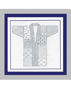 Kimono japonais à broder de façon Sashiko. Le Bonheur des Dames
