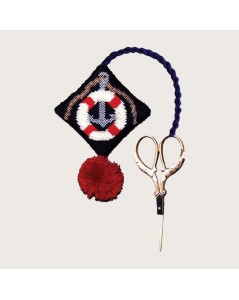 Scissor holder lifebuoy. Counted cross stitch. Le Bonheur des Dames