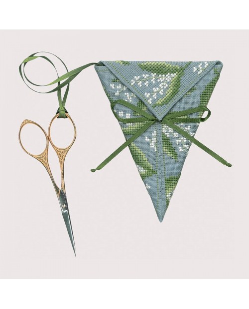 Scissor keep - Lily of the valley. Embroidery kit. Counted cross stitch. 3373 Le Bonheur des Dames