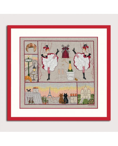 Counted cross stitch embroidery kit. Paris Happiness. Item n° 2669. Le Bonheur des Dames