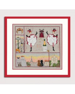 Counted cross stitch embroidery kit. Paris Happiness. Item n° 2669. Le Bonheur des Dames