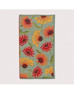 Etui à lunettes, motif helenum, à broder au point de croix, point compté. Kit n° 3237 Le Bonheur des Dames