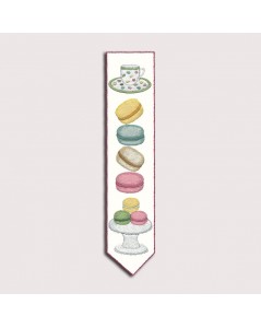 Traditional embroidery bookmark. Macarons. Kit 4712. Le Bonheur des Dames
