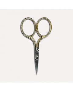 Embroidery scissors, gold color. Size 7 cm with sharp point. Item CI1111. Le Bonheur des Dames.