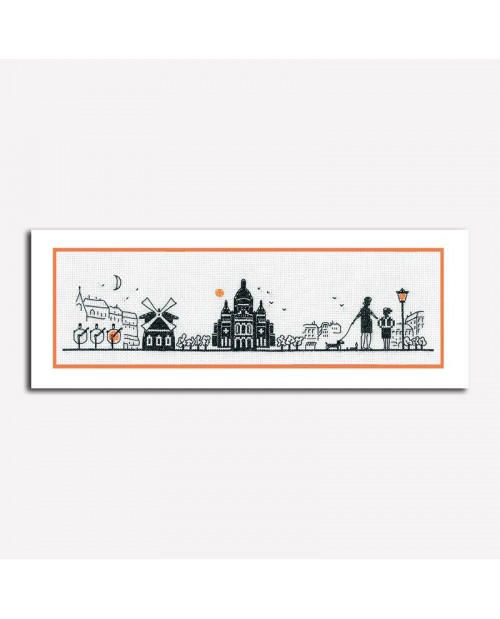 Paris Right Bank. Counted cross stitch embroidery kit. Le Bonheur des Dames. Item n° 1092.