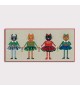 Four cats in skirts. Counted cross stitch kit. 2644. Le Bonheur des Dames