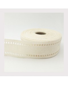 Roll of linen embroidery band, 11 threads/cm, edge open-work, a jour. Le Bonheur des Dames