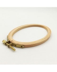 Wooden embroidery hoop oval 8.5 x 14 cm. Le Bonheur des Dames EHO6