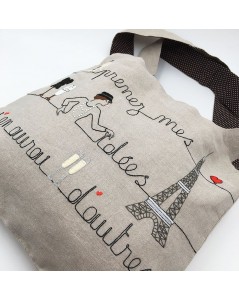 Bag with parisian motive to stitch and to sew. Le Bonheur des Dames. 2913