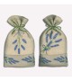 Two linen pouches to stitch by loop stitch and back stitch. Motive lavender branches. Le Bonheur des Dames 5060
