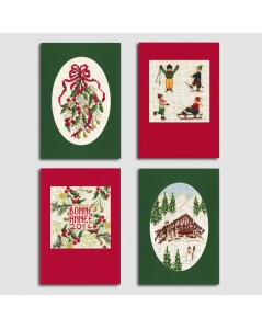 Four greeting cards to embroider by counted cross stitch. Le Bonheur des Dames 7535