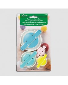 Set of pompom makers of four different sizes. Clover C3129