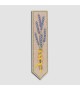 Bookmark embroidered on even-weave linen. Design printed. Motif: lavender tuft. Le Bonheur des Dames 4724