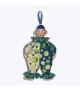 Kit broderie Clown en costume bleu et vert. Le Bonheur des Dames 2646. Suspension décorative.